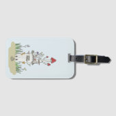 手描きキノコ城 ラゲッジタグ (正面横)