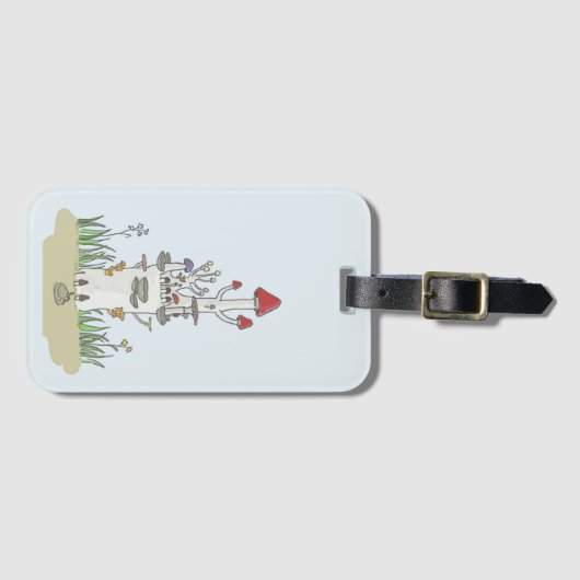 手描きキノコ城 ラゲッジタグ (正面横)