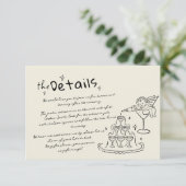 手描きキューピッ結婚ドの詳細エンクロージャカード 出欠カード (スタンド正面)