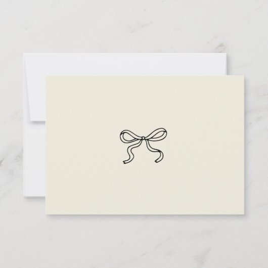 手描きキューピッ結婚ドの詳細エンクロージャカード 出欠カード (裏面)