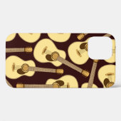 手描きギターの継ぎ目のない柄 Case-Mate iPhoneケース (裏面 (横))