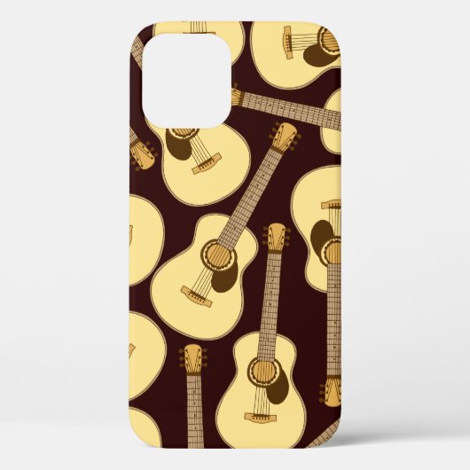 手描きギターの継ぎ目のない柄 Case-Mate iPhoneケース (裏面)