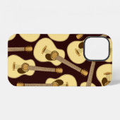 手描きギター シームレス パターン iPhoneケース (裏面横)