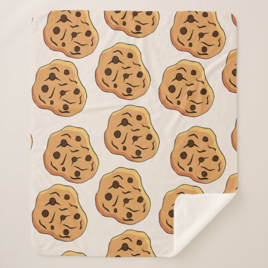 手描きクッキーの漫画のパターン シェルパブランケット (正面)