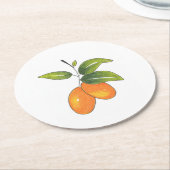 手描きクムカート ラウンドペーパーコースター (アングル)