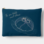 手描きクラゲ芸術 アクセサリーポーチ (正面)