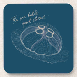 手描きクラゲ芸術 コースター