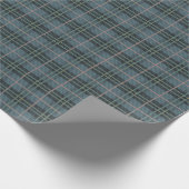 手描きクラシックほこりっぽい青い格子模様 ラッピングペーパー (角)