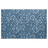 手描きクラシック青ボホ花 ファブリック (ファットクウォーター)