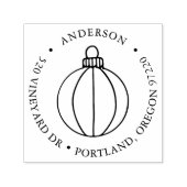 手描きクリスマスオーナメント差出人住所 セルフインキングスタンプ (デザイン)