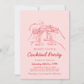 手描きクリスマスカクテルパーティの招待状 招待状 (正面)