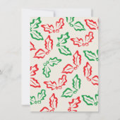 手描きクリスマスカクテルパーティーサンタ 招待状 (裏面)