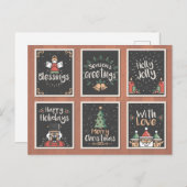 手描きクリスマスカードセット シーズンポストカード (正面/裏面)