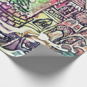 手描きクリスマスシーンギフトラッピング紙 ラッピングペーパー (角)