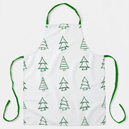 手描きクリスマスツリー エプロン