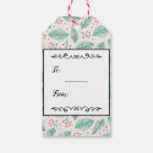 手描きクリスマスパインパーソナライズされたズ ギフトタグ (裏面)