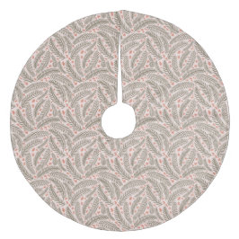 手描きクリスマスパイン植物学 フリース ツリースカート