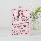 手描きクリスマスパーティー 招待状 (スタンド正面)