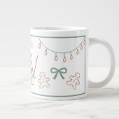 手描きクリスマス名入りマグカップ ジャンボコーヒーマグカップ (右)
