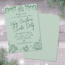 手描きクリスマス・ダサいニットパーティー