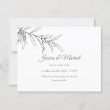 手描きグリーンオリーブ葉