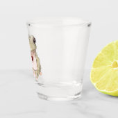 手描きグリーンツリーカエル ショットグラス (右)