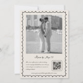 手描きケーキお洒落レトロヴィンテージウェディング 招待状 (裏面)