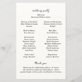 手描きケーキドードルモダン結婚式 プログラム (裏面)