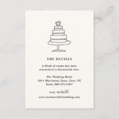 手描きケーキモダン結婚ズ エンクロージャーカード (正面)