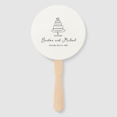 手描きケーキモダン結婚ズ ハンドファン (正面)