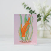 手描きコイ鯉 ポストカード (スタンド正面)