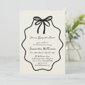 手描きコケッタボウのブライダルシャワー 招待状 (スタンド正面)