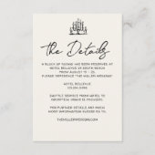 手描きコケットトレンディーロマンチック結婚脚本 エンクロージャーカード (正面)