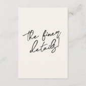 手描きコケットトレンディーロマンチック結婚脚本 エンクロージャーカード (裏面)