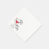 手描きコスモポリタンのカクテル スタンダードカクテルナプキン (角)