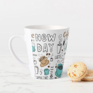 手描きコーヒーカップ カフェラテマグ