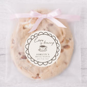 手描きコーヒーテーマのウェディングシャワーステッカー ラウンドシール