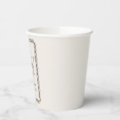 手描きコーヒーテーマのウェディングシャワーペーパーカップ 紙コップ (左)