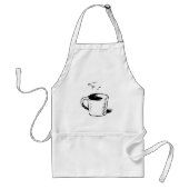 手描きコーヒーマグのスケッチのミニマリスト スタンダードエプロン (正面)