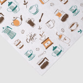 手描きコーヒー及びカフェ模様 薄葉紙 (詳細)