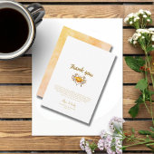 手描きゴールデンキャップピーチ卒業 サンキューカード