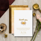 手描きゴールデンキャップピーチ卒業 サンキューカード