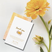 手描きゴールデンキャップピーチ卒業 サンキューカード