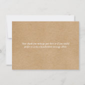 手描きゴールドハートスクリプトクリスマス感謝カード サンキューカード (裏面)