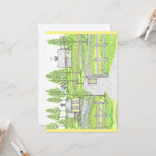 手描きサニーヒルファームフラットカード カード (正面/裏面インサイチュ)