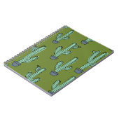 手描きサボテンのパターン ノートブック (左側)