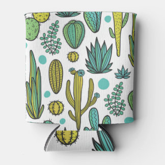 手描きサボテン自然パターン 缶クーラー