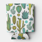 手描きサボテン自然パターン 缶クーラー (裏面)