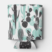 手描きサボテン：シームレスなドードル 缶クーラー (裏面)