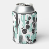 手描きサボテン：シームレスなドードル 缶クーラー (缶裏面)